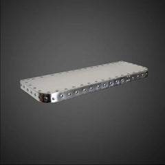 Aviator Aluminum Aviation rivet detail Aviator Aluminum Wall Shelf 36” | Industrial Aircraft Riveted Floating Shelf
