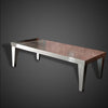 Aviator Industrial Aluminum Coffee Table - Riveted Metal Wing Style Center Table For Living Room, Home, Office