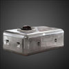 Industrial Hand-Riveted Aluminum Trunk Style Center Table with Storage Drawer | Aviator Airplane Style Living Room Table Modern Center Table
