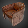 Aviator Copper Club Chair - Vintage Industrial Armchair for Executive Offices and Living Rooms