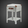 Aviator Side Table - Riveted Aluminum Nightstand with Drawer - Industrial Aircraft Style End Table for Bedroom or Living Room