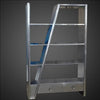 Handmade Aviator Tail Fin Bookshelf, Industrial Aluminum Shelving Unit, Riveted Airplane Wing Display with Storage, Modern Loft Library