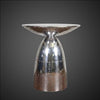 Aviator Aluminum Hourglass Side Table - Hand-Riveted Industrial Metal End Table - Pedestal Table - Accent Table For Home, Office