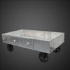 Handmade Aviator Storage Coffee Table, Riveted Aluminum Center Table with Drawer, Industrial Aviation Trunk, Loft Style Furniture on Wheels
