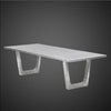 Aviator Industrial Wing Executive Dining Table  | Handcrafted Aluminum Riveted Office Table | Mid-Century Aviation
