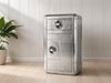 Aviator Aluminum Side Table Storage Cabinet Riveted Metal Industrial Nightstand Bedside Table Modern Furniture