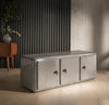 Industrial Aviator Flight Trunk Accent Table - Vintage Airplane Style Media Console - Riveted Metal Sideboard for Living Room, Bedroom