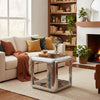 Aviator Polished Aluminum Riveted Side Table – Industrial Spitfire Accent Stool - Modern Metal End Table for Home, Office