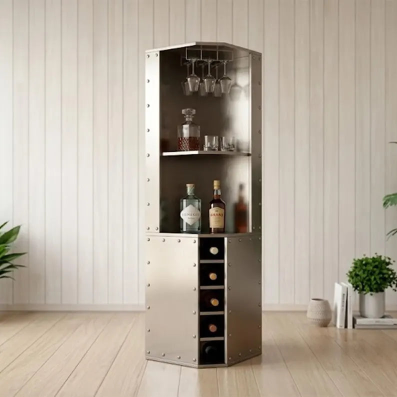 Handmade Aviator Wing Shelving, Industrial Aluminum Tall Bookshelf, Riveted Aircraft Design Display, Modern Loft Statement Furniture
