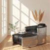 Aviator Chaise Lounge Chair with Ottoman | Industrial Hand-Riveted Aluminum Executive Armchair | Spitfire Chaise Lounge For Living Room