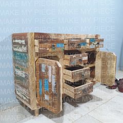 MARIANNE Handmade Reclaimed Liberty Old Wood Chip Sideboard