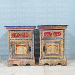 KYLIE Pandora Hand Painted Bedside Tables Set of 2