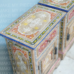 KYLIE Pandora Hand Painted Bedside Tables Set of 2