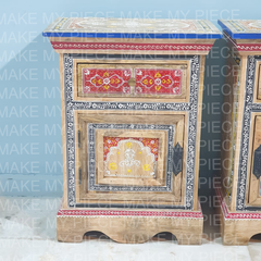 KYLIE Pandora Hand Painted Bedside Tables Set of 2