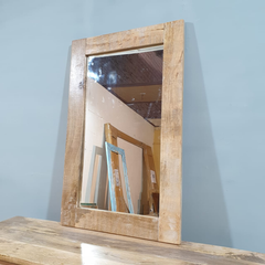 MARYANNE Handcrafted Hand Carved Rustic Solid Wood Mirror Frame