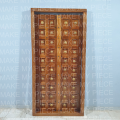 RESHAM Indian Hand Carved Brass Door With Frame Carved Panels