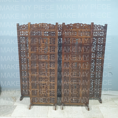 MAITLAND Carved Handmade Indian Furniture Solid Hard Wood Partition Screen