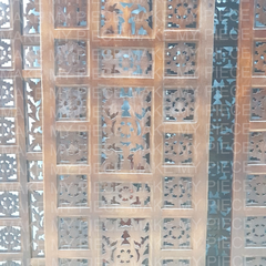 MAITLAND Carved Handmade Indian Furniture Solid Hard Wood Partition Screen