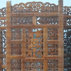 MAITLAND Carved Handmade Indian Furniture Solid Hard Wood Partition Screen