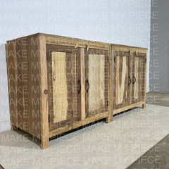 HAYLEY Old Wood Solid Wooden 2 Door Wooden Cabinet Natural