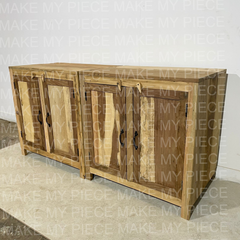 HAYLEY Old Wood Solid Wooden 2 Door Wooden Cabinet Natural