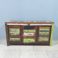 Indian Furniture Nirvana Reclaimed Wood Sideboard 150x40x80Cm Multicolour