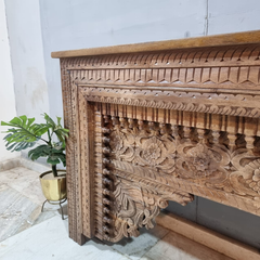 Indian Furniture Solid Hard Wood Carved Console Table 170X40X90 Cm Brown