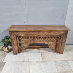 Indian Furniture Solid Hard Wood Carved Console Table 170X40X90 Cm Brown