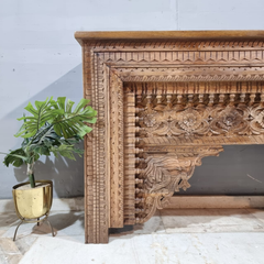 Indian Furniture Solid Hard Wood Carved Console Table 170X40X90 Cm Brown