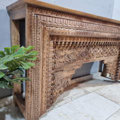 Indian Furniture Solid Hard Wood Carved Console Table 170X40X90 Cm Brown