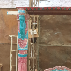 Indian Furniture Hand Carved Solid Hard Wood Swing Set