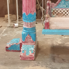 Indian Furniture Hand Carved Solid Hard Wood Swing Set