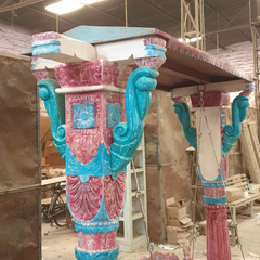 Indian Furniture Hand Carved Solid Hard Wood Swing Set