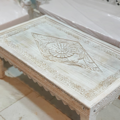 Indian Furniture Classic Hand Carved Traditional Sofa Set With Center Table D1