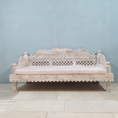 Indian Furniture Classic Hand Carved Traditional Sofa Set With Center Table D1