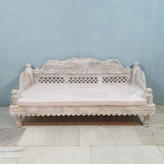 Indian Furniture Classic Hand Carved Traditional Sofa Set With Center Table D1