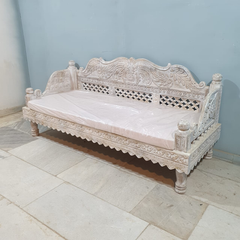 Indian Furniture Classic Hand Carved Traditional Sofa Set With Center Table D1