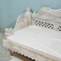 Indian Furniture Classic Hand Carved Traditional Sofa Set With Center Table D1