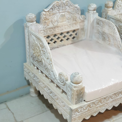 Indian Furniture Classic Hand Carved Traditional Sofa Set With Center Table D1