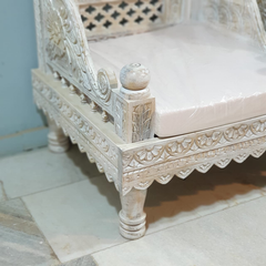 Indian Furniture Classic Hand Carved Traditional Sofa Set With Center Table D1