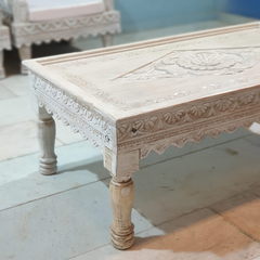 Indian Furniture Classic Hand Carved Traditional Sofa Set With Center Table D1