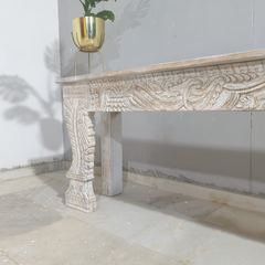 Hand Carved Solid Wood Console Hall Table 43