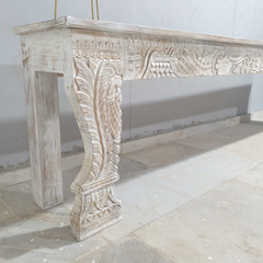 Hand Carved Solid Wood Console Hall Table 43