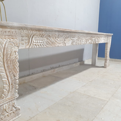 Hand Carved Solid Wood Console Hall Table 43