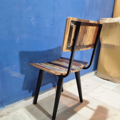 Aspen Scandi Reclaimed Wood Industrial Dining Chair 25