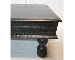 Indian Hand Carved Solid Wood Rectangular Large Coffee Table C92