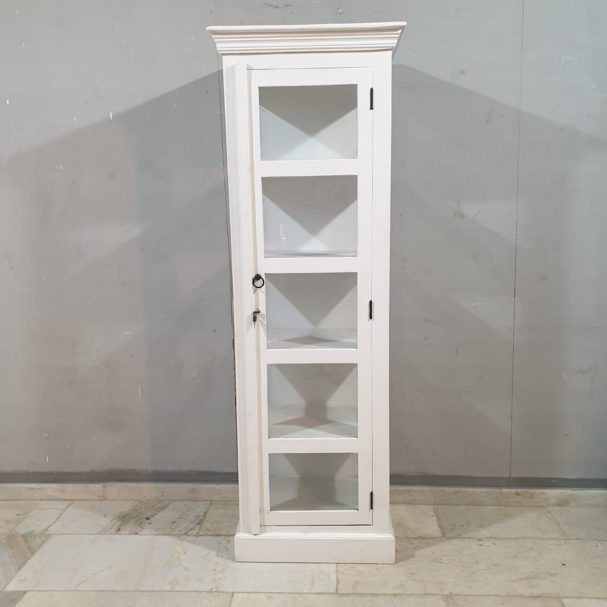 Indian Hand Carved Mango Wood Display Cabinet D105