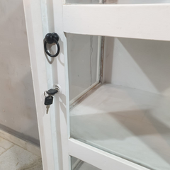 Indian Hand Carved Mango Wood Display Cabinet D105