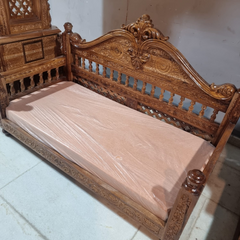 Maharaja Indian Traditional Hand Carved Solid Wood Swing 4