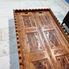 Maharaja Indian Traditional Hand Carved Solid Wood Swing 4